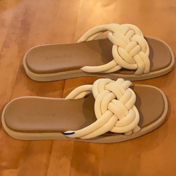 Rothy’s White The Summer Sandal Size 9 Women’s New - Picture 2 of 6